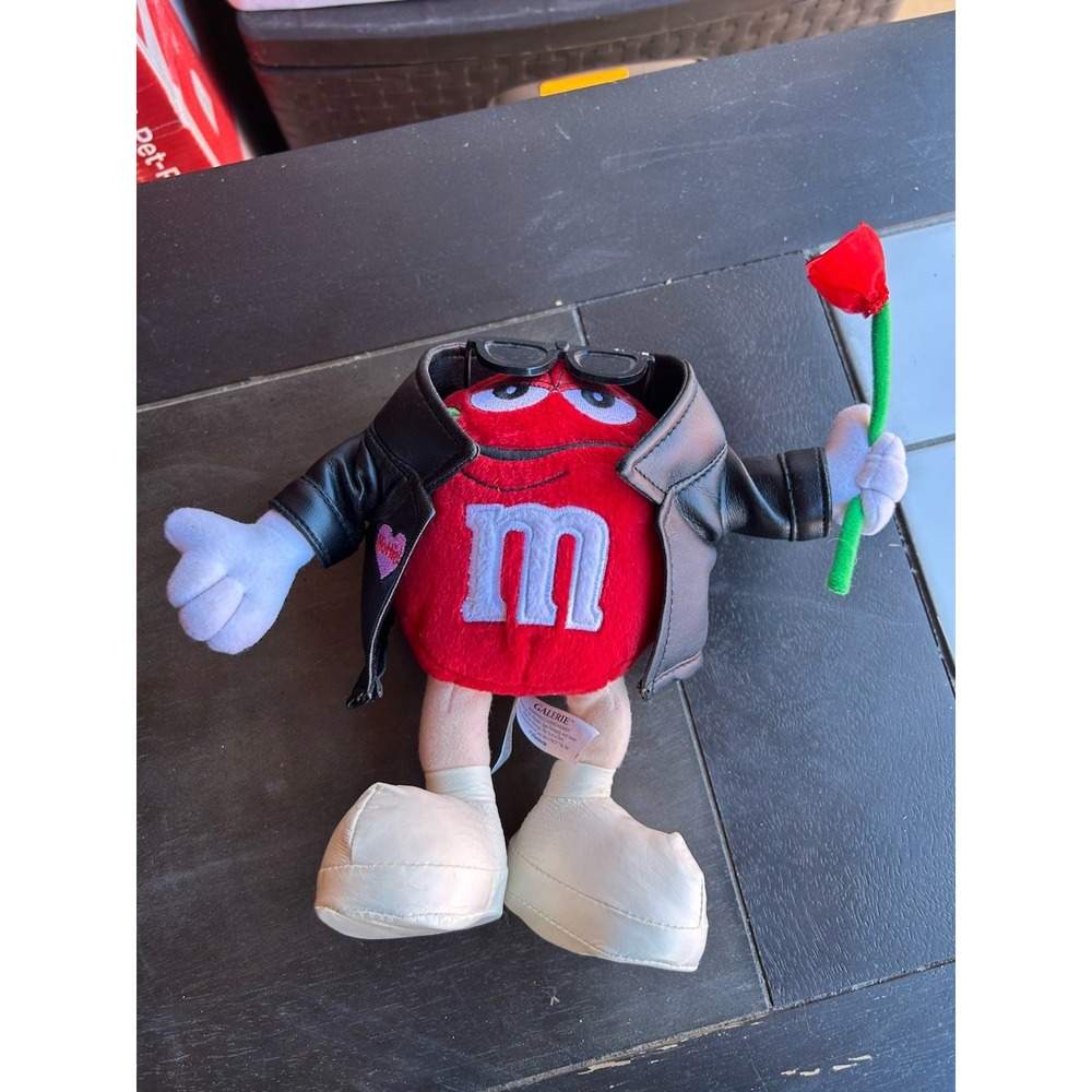 2004 M&M's Red Plush Tuxedo Sunglasses Rose Galerie 10" Valentine Candy